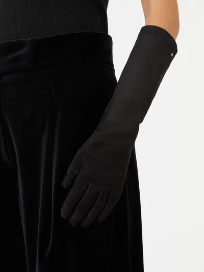 Max Mara Afideesuede Gloves In Suede Nappa In Brown