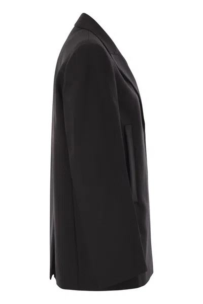Sportmax Long-sleeved Suit Jacket In Black