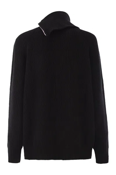 Sportmax Max Mara  Salpa - Cashmere-blend Sweater With Zip In Black