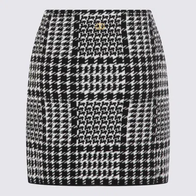 Twinset Black And White Viscose Skirt In Multi