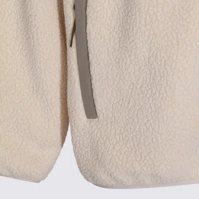 Maison Kitsuné Casual Fleece Zipped Jacket Clothing In Neutral