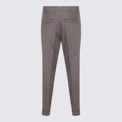 Pt Torino Relaxed Trousers With Pleated Front And Cuffs In Gray