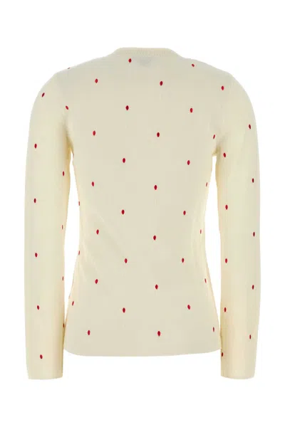 Bottega Veneta Women Embroidered Cotton Blend Sweater In Neutral