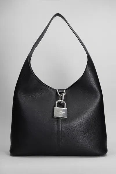 Balenciaga Locker Hobo M Shoulder Bag In Black Leather In Black