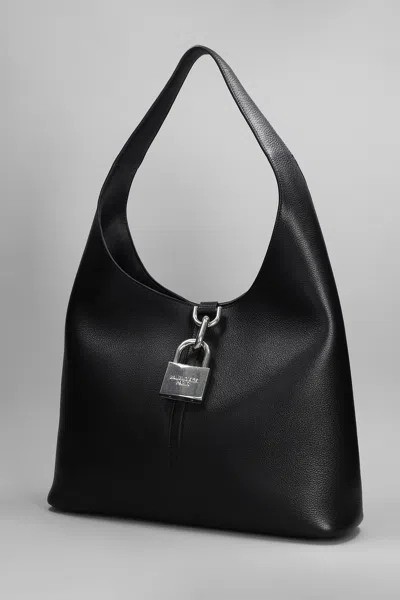 Balenciaga Locker Hobo M Shoulder Bag In Black Leather In Black