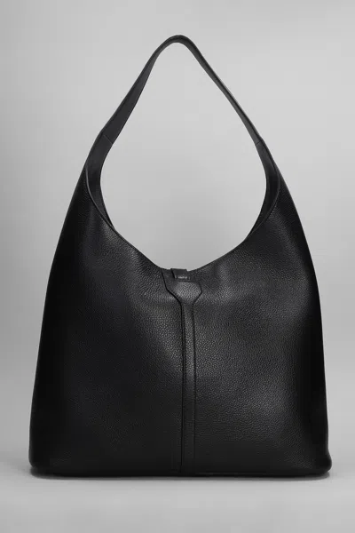 Balenciaga Locker Hobo M Shoulder Bag In Black Leather In Black