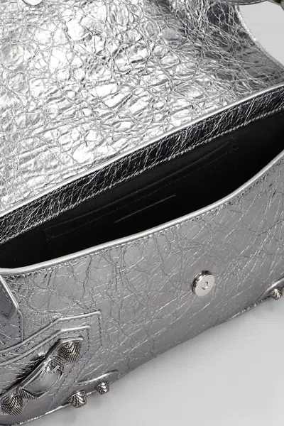 Balenciaga Le Cagole Shoulder Bag In Silver Leather In Silver