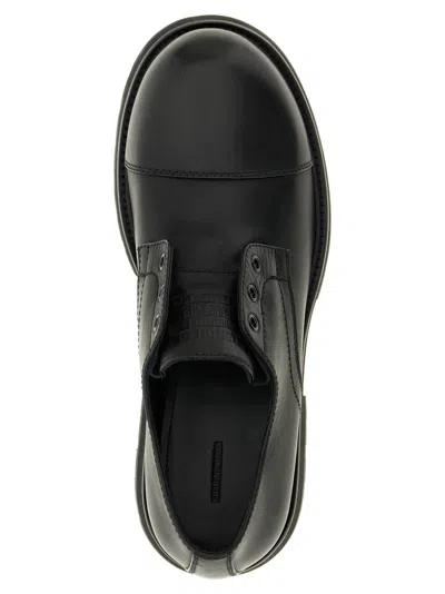 Balenciaga Black Truck Leather Derby Shoes In Black