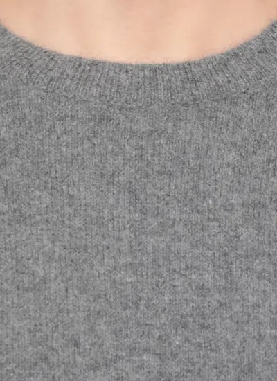 Loulou Studio Raven Short Sleeve Sweater In Gray