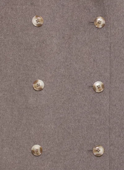 Loulou Studio Borneo Lds Coat In Brown