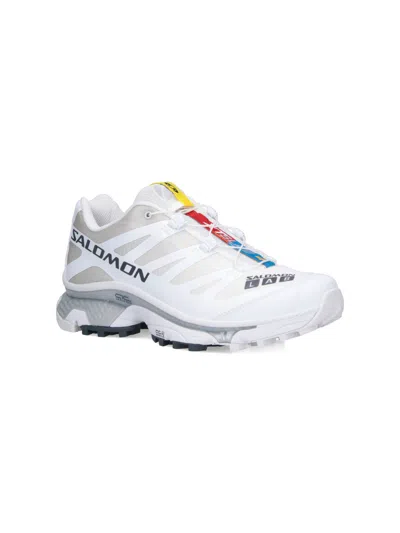 Salomon White Xt-4 Sneakers With Integrated Quicklace System In White