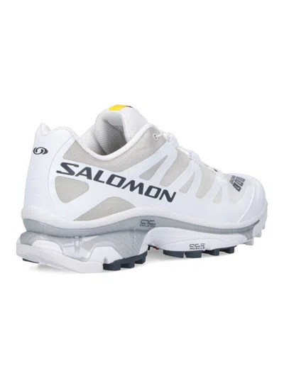 Salomon White Xt-4 Sneakers With Integrated Quicklace System In White