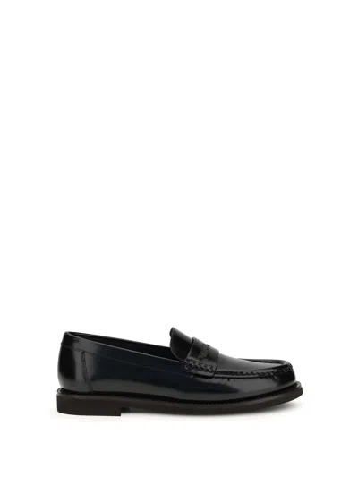 Brunello Cucinelli Loafers With Jewel Decoration In Black