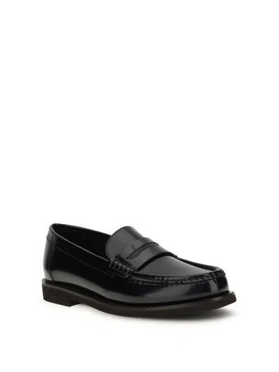 Brunello Cucinelli Loafers With Jewel Decoration In Black