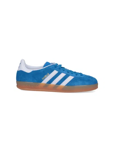Adidas Originals Striped Suede Low Top Sneakers In Blue