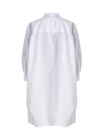 Loewe Women Cotton Draped Dress In White