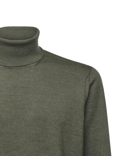 Fay Turtleneck In Wool In Green