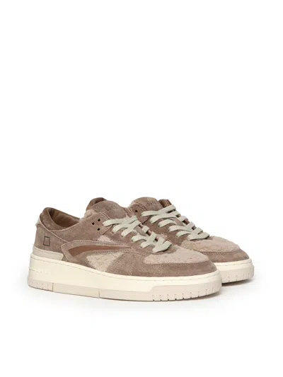Date Torneo Teddy Suede-leather Sneakers In Brown