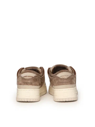Date Torneo Teddy Suede-leather Sneakers In Brown