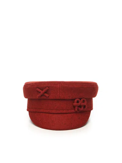 Ruslan Baginskiy Baker Boy Hat With Logo In Red