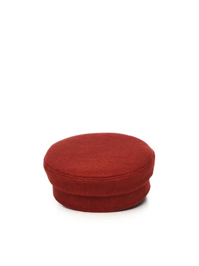 Ruslan Baginskiy Baker Boy Hat With Logo In Red