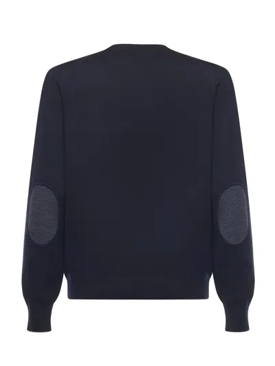 Fay Wool Crewneck Sweater In Blue