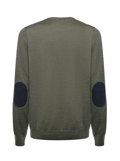 Fay Wool Crewneck Sweater In Green