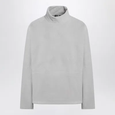 Mm6 X Salomon Light Gray Turtleneck Fleece In Gray