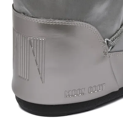 Moon Boot Icon Glance Metallic Shell And Pvc Snow Boots In Gray
