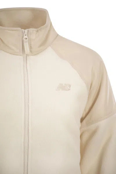 New Balance High Pile Fleece Jacket In Neutral