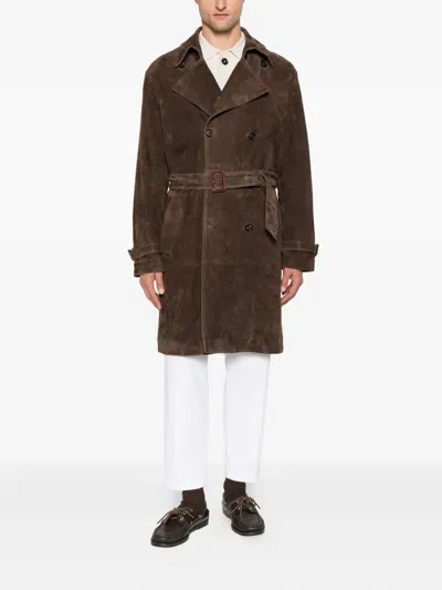 Eleventy Trenchcoat Mit Gürtel In Brown