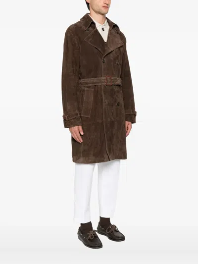 Eleventy Trenchcoat Mit Gürtel In Brown