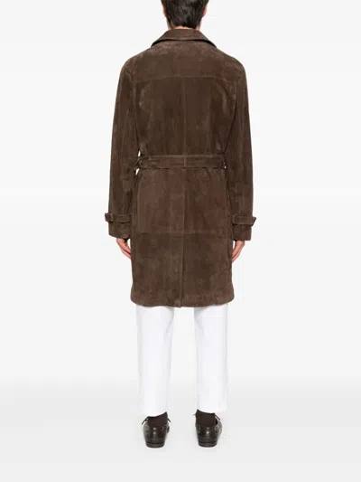 Eleventy Trenchcoat Mit Gürtel In Brown