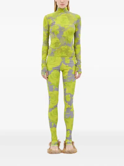 Msgm Floral-print Trousers In Multi