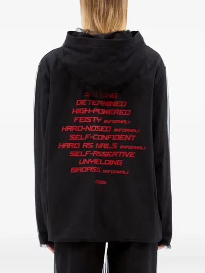 Msgm Long-sleeve Hoodie In Black