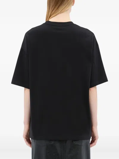 Msgm Logo-detail T-shirt In Black