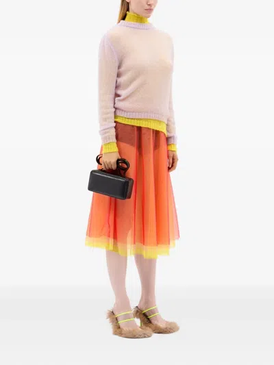 Msgm Long-sleeve Sweater In Yellow