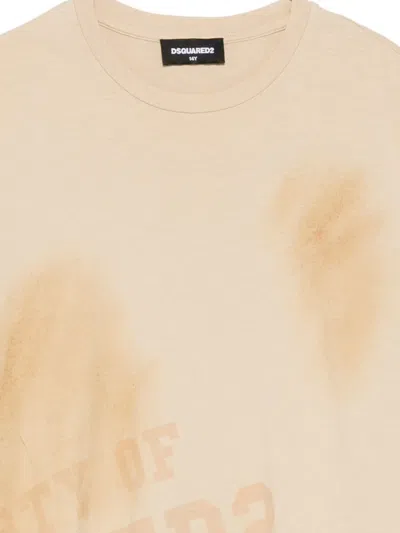 Dsquared2 Crew-neck T-shirt In Brown