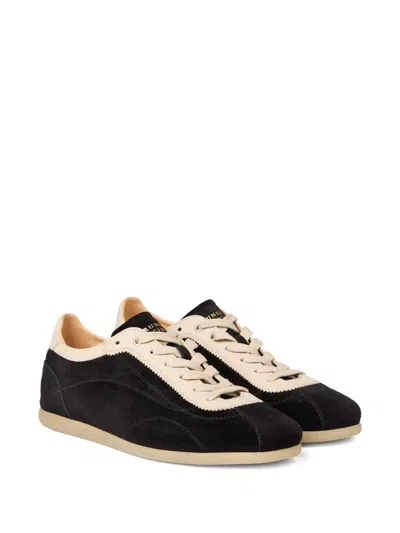 Brunello Cucinelli Suede Panelled Sneakers In Black