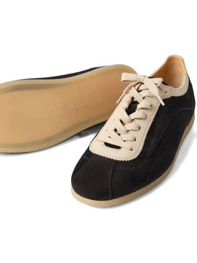 Brunello Cucinelli Suede Panelled Sneakers In Black