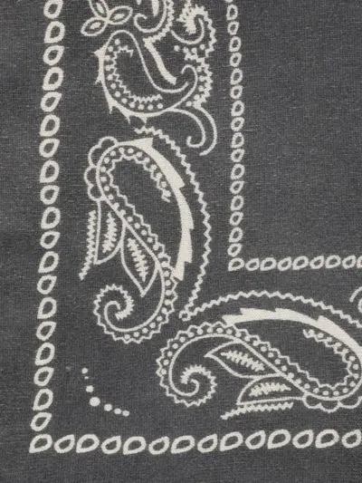 Liska Ausgefranster Schal Mit Paisley-print In Black