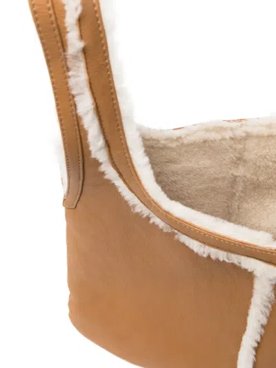 Liska Tasche Schultertasche Mit Fransen In Brown