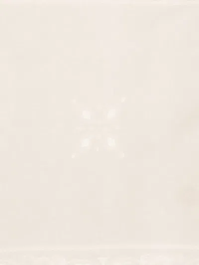 Liska Schal Mit Fransensaum In White