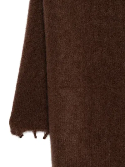 Liska Kaschmirschal Mit Ausgefransten Kanten In Brown