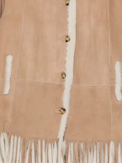 Liska Kapuzenmantel Aus Shearling In Multi