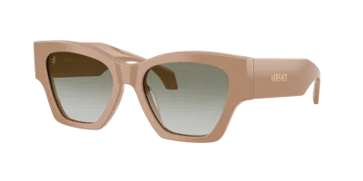 Versace 0ve4492u Signature 55178e Cammello Tinta Unita Sunglasses In Brown