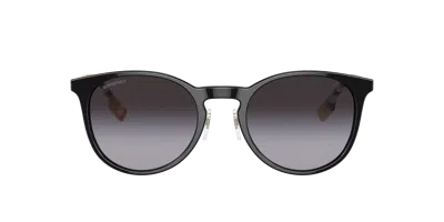 Burberry Womens Black Be4316 Phantos-frame Acetate Sunglasses In Black