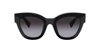 Miu Miu Woman Sunglass Mu 01ysf In Black