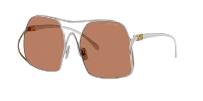 Miu Miu Woman Sunglass Mu A55s In Brown