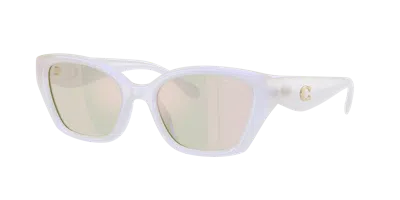 Coach Woman Sunglass Hc8434u Cby91 In White